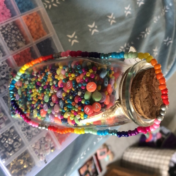 Bright colorful necklace, hand made - Picture 2 of 3